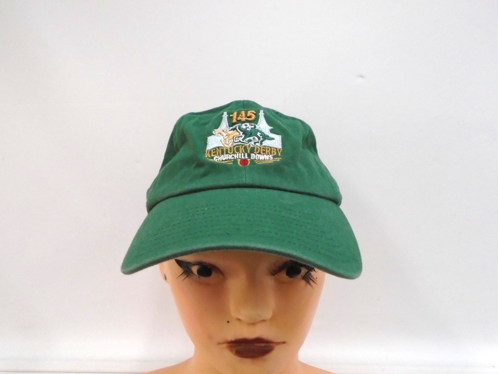 Kentucky Derby Churchill Downs Mens Horse Racing Strap Back Hat Cap Green